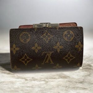 Authentic Vintage Louis Vuitton Monogram French Purse (Viennois Kiss-Lock)Wallet